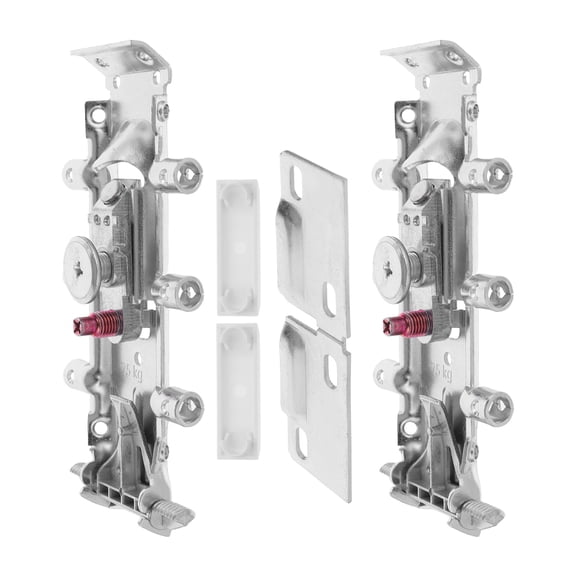 CRILSTYLEO Plated Silver Concealed Nodrill Wall Mount Cabinet Brackets for Home Use