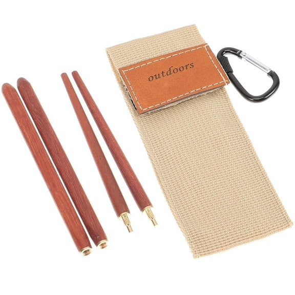 CRILSTYLEO 1Pair Practical Wood Foldable Chopsticks Assorted Color Portable for Outdoor Camping