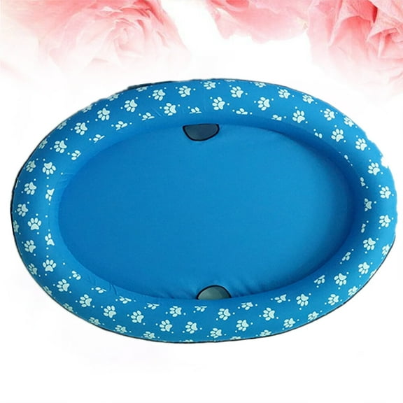 CRILSTYLEO 1Pc Durable Blue Pet Inflatable Swimming Pool Foldable Water Pond for Outdoor Use