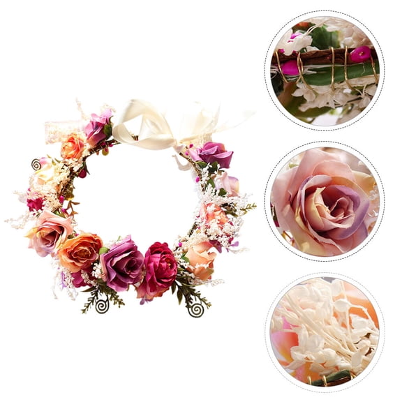 CRILSTYLEO 1Pc Flower Bride Headdress Assorted Color Wedding Hair Ornament Comfortable Wear