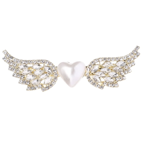 CRILSTYLEO 1Pc Golden Alloy Hair Clip Angel Wings Hair Accessory for Woman