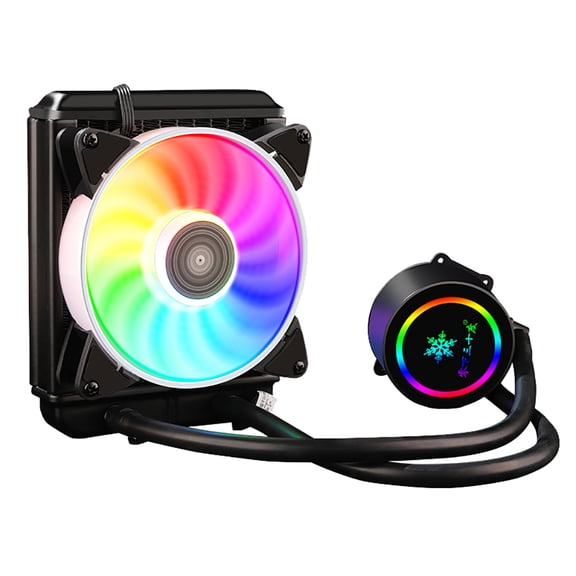 CRILSTYLEO Premium Black CPU Cooler Radiator with Silent Water-Cooled Fan for Efficient Home PC Cooling