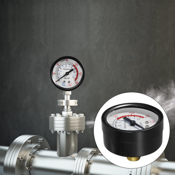CRILSTYLEO Pressure Gauge for Air Compressor Easy to Read Oil Free Compressor Accessory for Air Pressure Monitoring