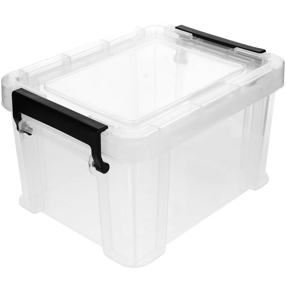 CRILSTYLEO 1Pcs Household Storage Box With Lid Transparent PP For Cosmetics And Medicine