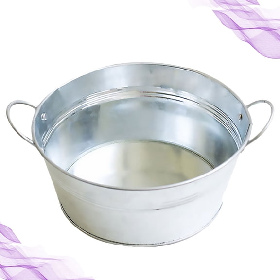 CRILSTYLEO Vintage Style Metal Bucket Flower Pot for Home Decoration, Round Planter, 1 Piece