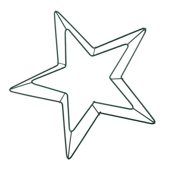 CRILSTYLEO Star Shape Wreath Frame Green 1Set 11.8x11.8in