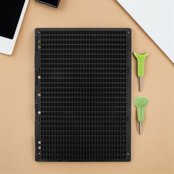 CRILSTYLEO 1Set Black Braille Writing Tool with Thickened Design for Improved Stability and Comfort