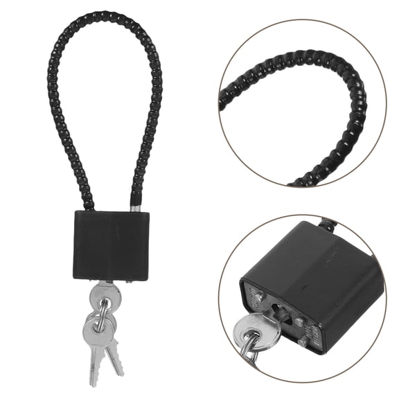 CRILSTYLEO Secure Black Metal Cabinet Door Lock with Key for Home Use 1Set