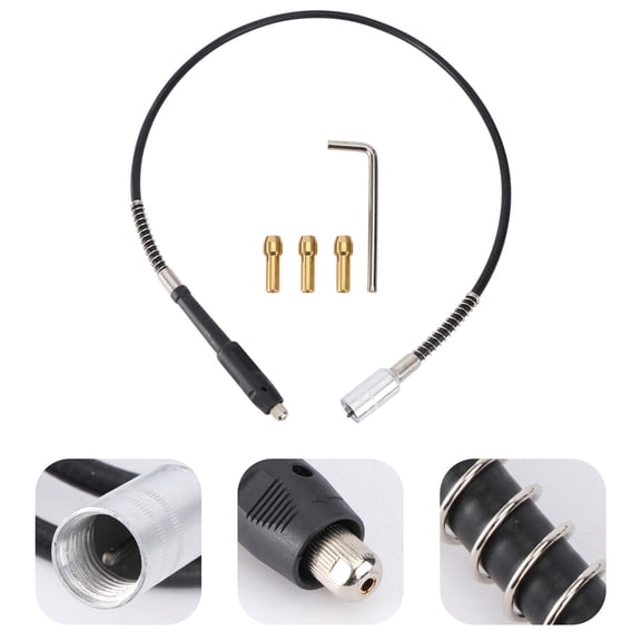 CRILSTYLEO Flexible Shaft with Plastic Handle and Metal Nut, Black, 1 Set for Easy Use