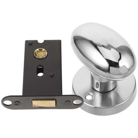 CRILSTYLEO 1Set Home Use Hidden Door Lock in Plated Silver Stainless Steel with Easy Installation and Reliable Safety