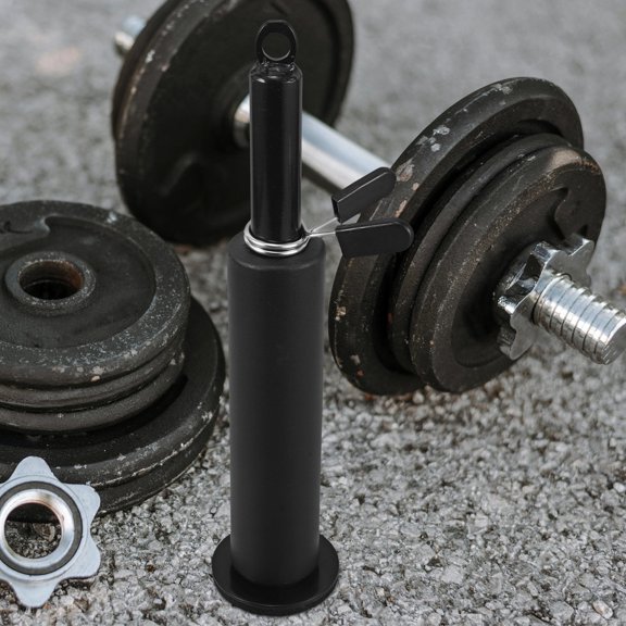 CRILSTYLEO 1Set Iron Barbell Slice Load Rod Weight Plate Bracket for Versatile Fitness Equipment Use