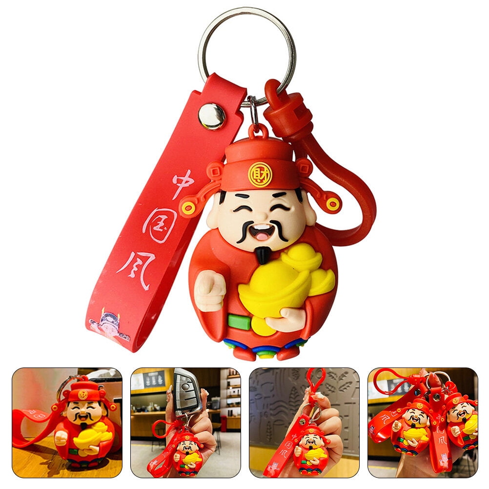 CRILSTYLEO 1Set Key Chain Pendant Multi-colored 3D Cartoon God of ...