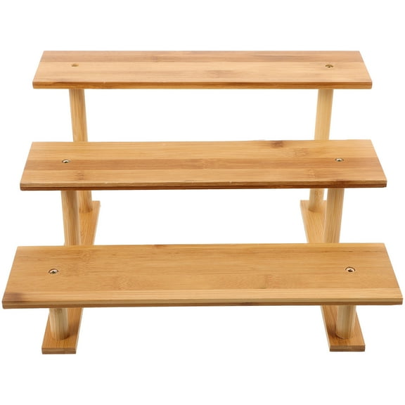 CRILSTYLEO Khaki Wood Indoor Planter Pot Riser Set for Home Decoration and Plant Display