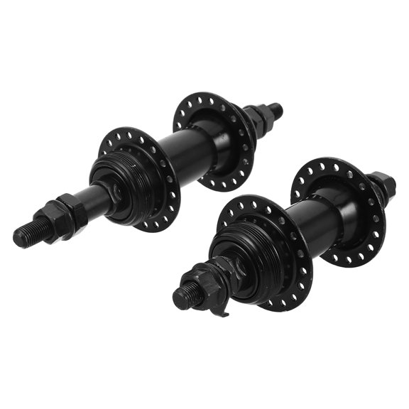 CRILSTYLEO 1Set Lightweight Hollow Shaft 36 Hole Front Wheel Hub with Threaded Axle for Bicycle Wheel Building