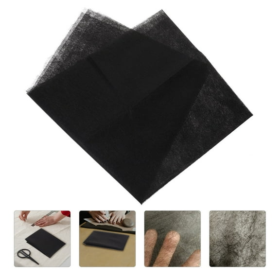 CRILSTYLEO 1Set Lining Fabric for Sewing Black Self-Adhesive No Sewing Required for Home Sewing Projects