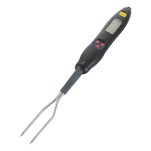 CRILSTYLEO Fork Thermometer Grill Thermometers Barbecue Temperature Fork ABS Black 1Pcs