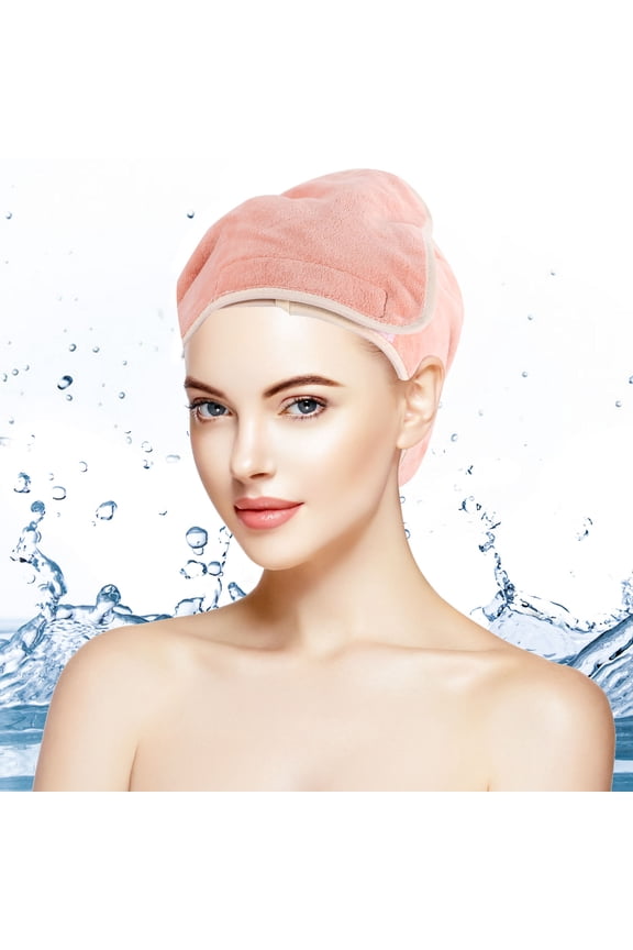 1Set Orange Super Fiber Facial Head Wrap Towels for Hair Protection and Quick Drying Face Washing