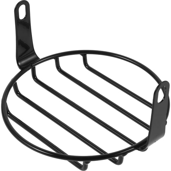 CRILSTYLEO 1Set Retro Style Black Motorcycle Headlight Grille Cover Rectangular Shape 6.29X6.29X3.93in