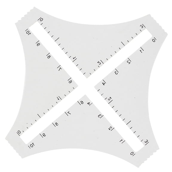 CRILSTYLEO 1Set Square Fabric Cutting Ruler for Knitting Calculation and Frame Counting Transparent Design 4.5x4.5in