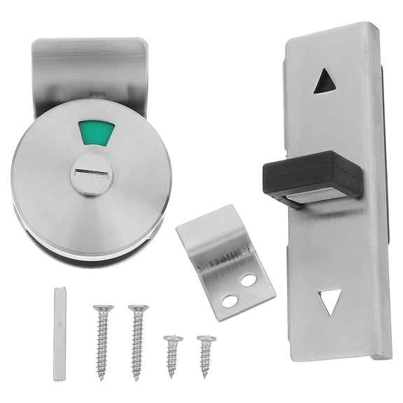 CRILSTYLEO Bathroom Stall Door Latch, Stainless Steel Sliding Lock Bolt, Restroom Toilet Partition Hardware, 1 Set