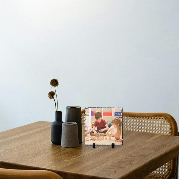 CRILSTYLEO 1Set Sublimation Slate Blank Rock for DIY Photo Transfer and Unique Decoration Multi Color
