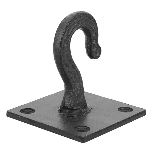 CRILSTYLEO 1Set Swag Ceiling Hooks Iron Ceiling Mount Hook for Indoor Use Black Curved Hook 9x8cm