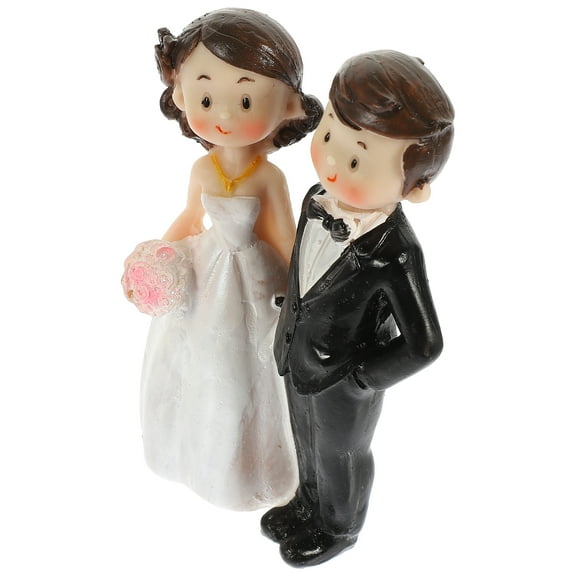 CRILSTYLEO 1Set Wedding Figurines Resin Figure Newlywed Doll For Wedding Day Table Decoration Engagements