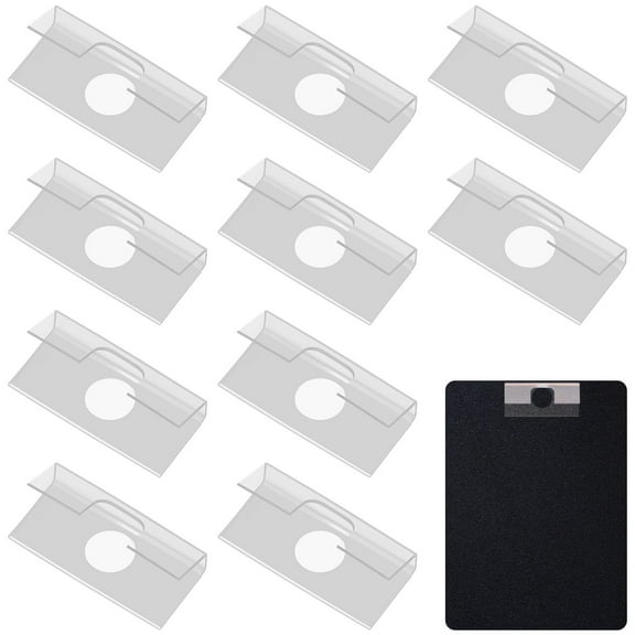 CRILSTYLEO 200 Pcs Clear PVC Ear Hooks for Hanging and Display, Transparent Rectangular Design for Home and Store Use