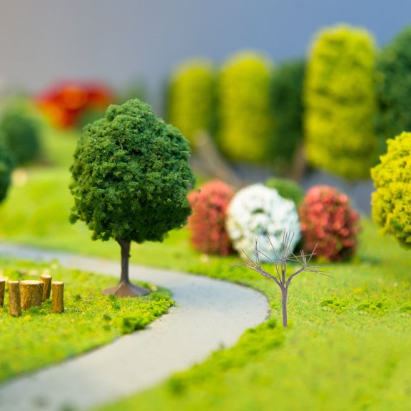 CRILSTYLEO 20Pcs Architectural Tree Boles for Model Railroads and Diorama Tabletop Scenery Coffee