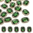 thumbnail image 1 of CRILSTYLEO 20Pcs Crafting Rhinestones Green Oval Glass Copper for Diy Craft and Handmade Projects, 1 of 8