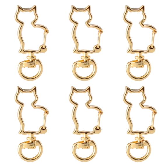 CRILSTYLEO 20Pcs Girls Key Chain Clasp Zinc Alloy Golden Jewelry Crafts for Women Fashion