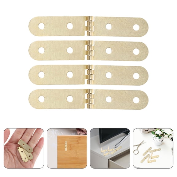CRILSTYLEO 20Pcs Vintage Style Golden Jewelry Box Hinges Silent Smooth Closing for Cabinet Doors
