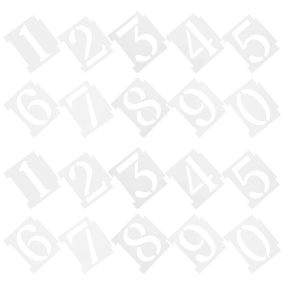 CRILSTYLEO 20Pcs Plastic Number Stencil Kit Black Reusable for Painting House Address Curb Mailbox