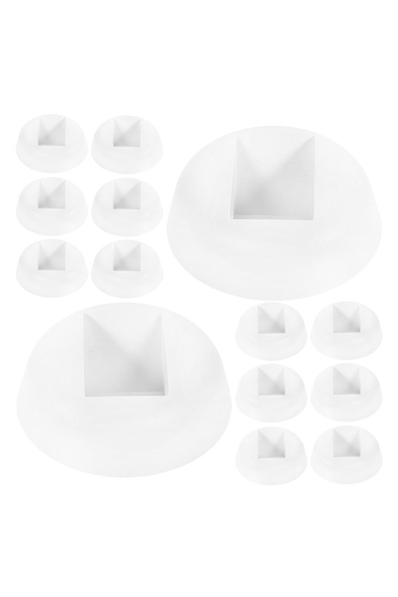 20Pcs Stand Bases White ABS Floating Holder Base for Necklaces Rings Bracelets Showcase