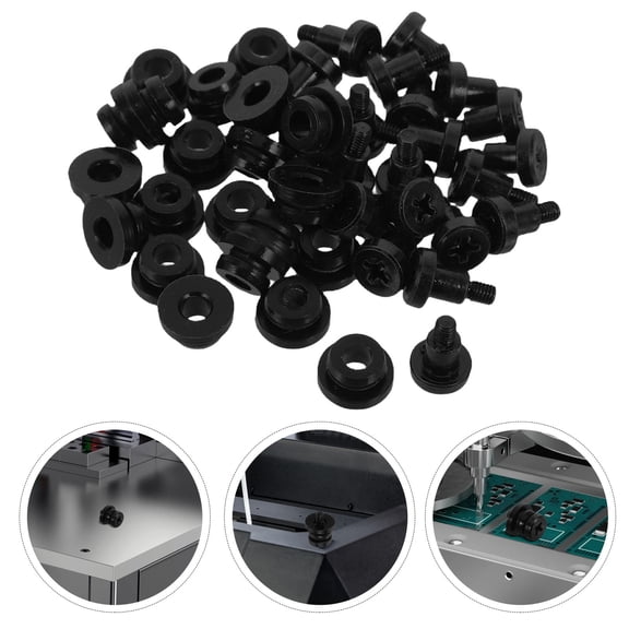 CRILSTYLEO Black Stainless Steel Computer PC Case Screws for Device Maintenance, 20 Sets Replacement Hardware