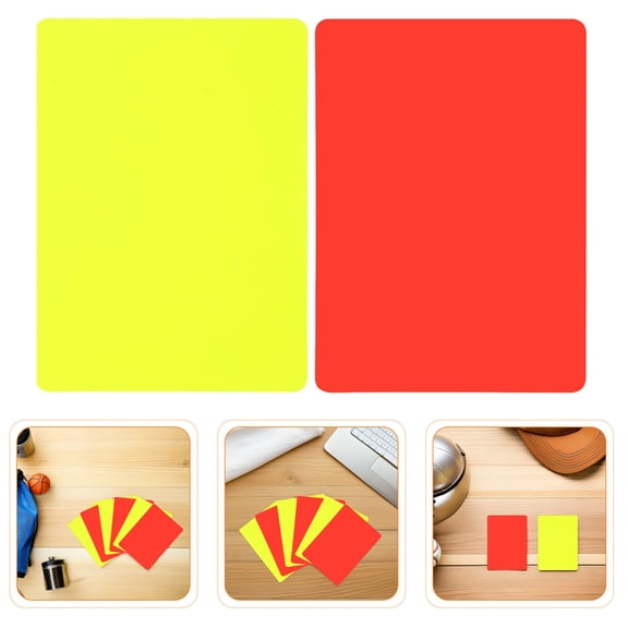 CRILSTYLEO Professional Referee Cards Portable Lightweight Versatile Match Use PVC