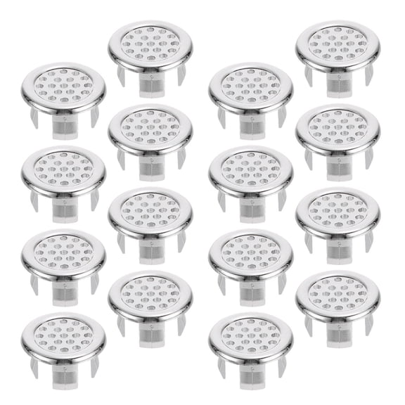 CRILSTYLEO 25-Piece Sink Overflow Cap Set, Plated Plastic Protective Covers for Kitchen Bathroom Basin Drain Hole