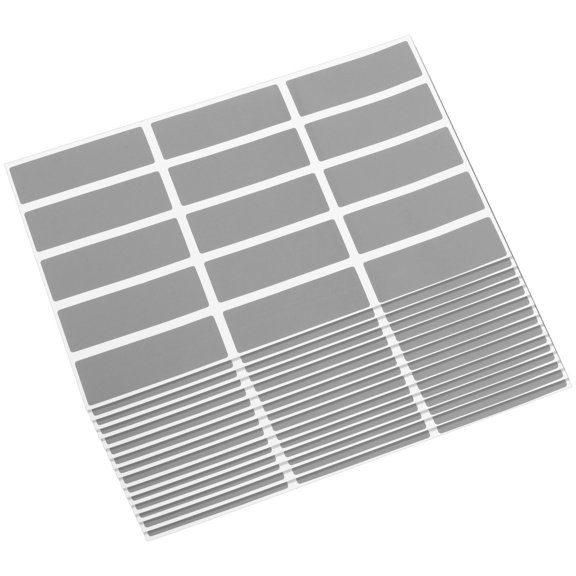 CRILSTYLEO 25Sheets Scratch Off Sticker Labels Rectangle Grey for Cards and Event Decoration