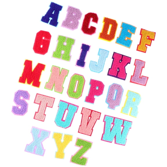 CRILSTYLEO 26-Piece Decorative Fabric Letter Set for Crafting, Embroidery, Scrapbooking, Projects and Arts