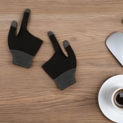CRILSTYLEO 2 Pairs Professional Gaming Gloves with Graphene for Mobile Gaming and Billiards, Black