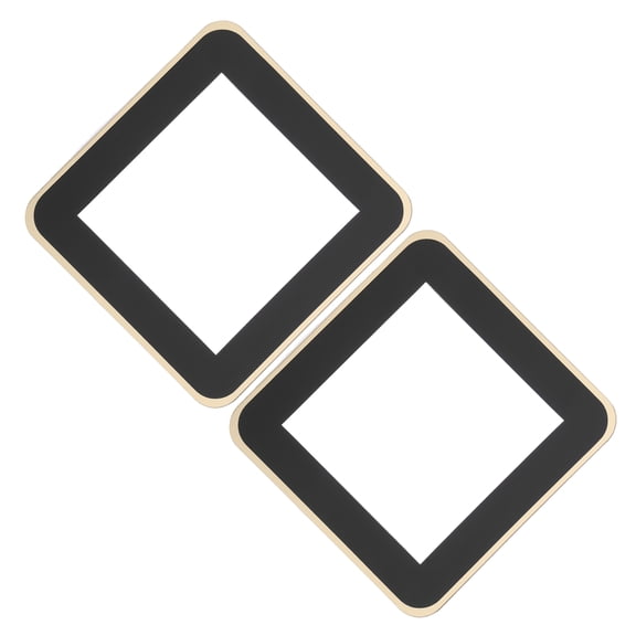 CRILSTYLEO 2Pcs Acrylic Mirror Light Switch Covers for Wall Decoration and Protection with Self Adhesive Black Frame