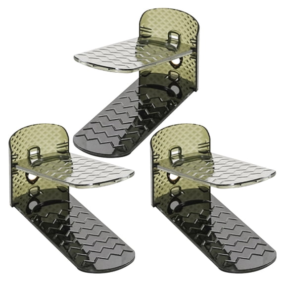 CRILSTYLEO Green Plastic Shoe Stacker Adjustable Design for Closet Storage 2Pcs