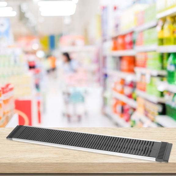 CRILSTYLEO 2-Pack Black Plastic Smooth Sliding Drink Shelf Pushers for Freezers and Coolers, Glide Accessories