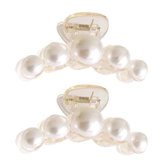 CRILSTYLEO 2Pcs Beige Hairpin Creative Barrette Hair Clip Sturdy Comfortable for Work and Party