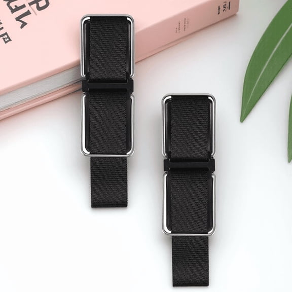 CRILSTYLEO 2Pcs Black Comfortable Braided Phone Grip Straps with Kickstand for Home and Office Use