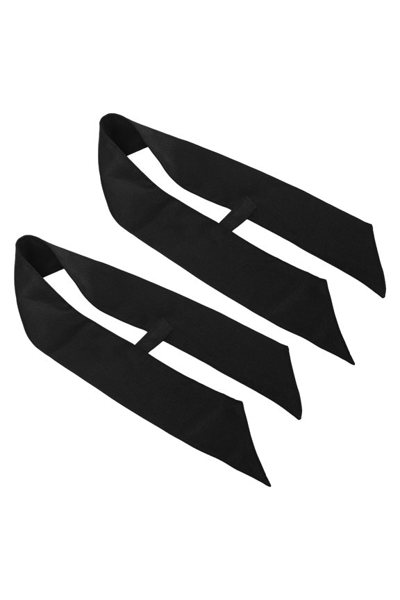 2Pcs Black Cotton Chef Neck Scarves for Restaurant Uniforms Professional Kitchen Work Apparel