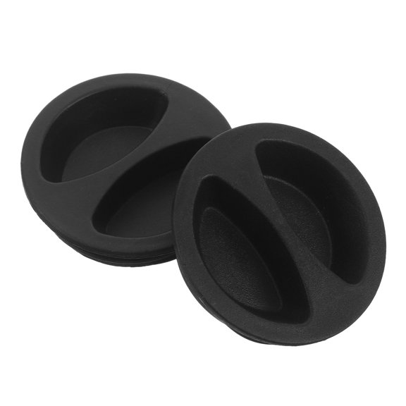 CRILSTYLEO 2Pcs Black Water Fillable Umbrella Base Cap with Durable Weatherproof Material