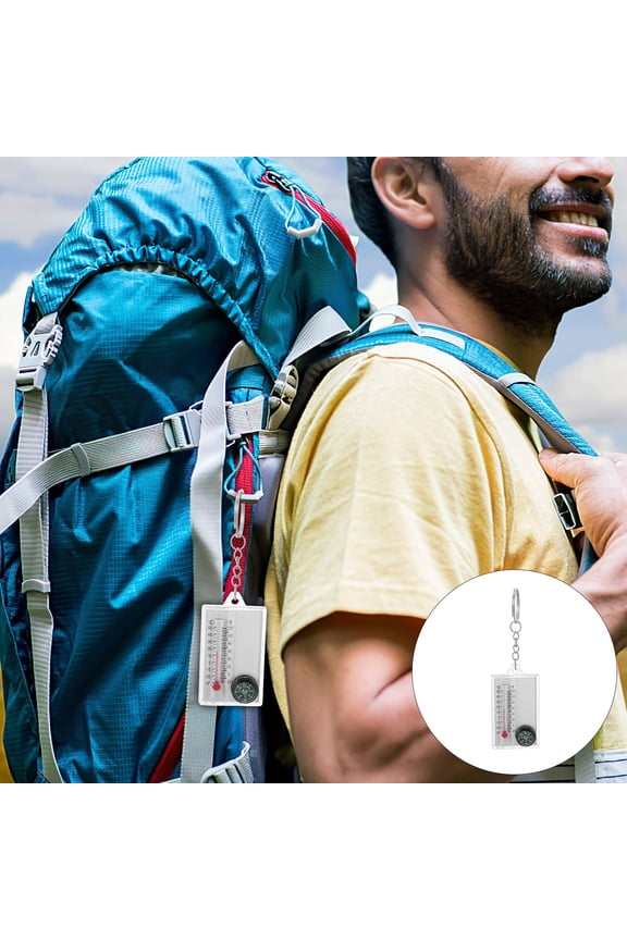 Survival Compass Keychain, Multi-Color, Wear-Resistant, Precise Measurements, 2Pcs