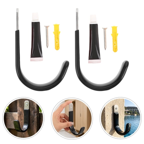 CRILSTYLEO Pool Life Ring Hook Multi-Color Stainless Steel for Home Safety 2Pcs