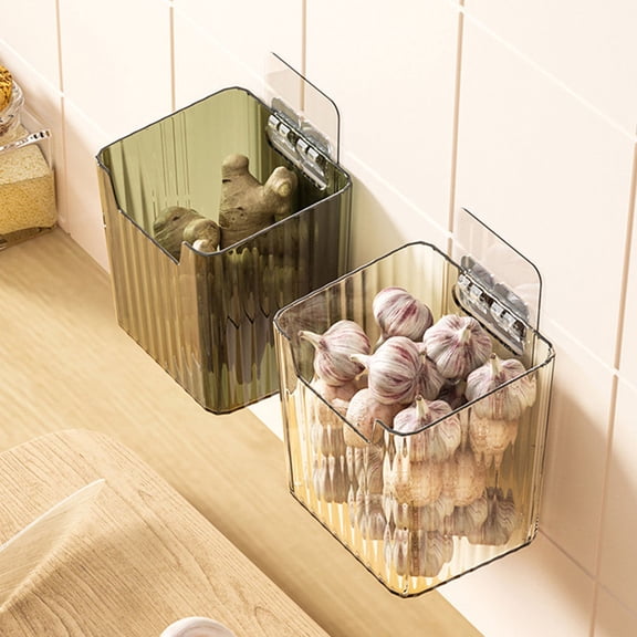 CRILSTYLEO 2Pcs Fridge Door Containers for Freshness Preservation in Grey and Plastic